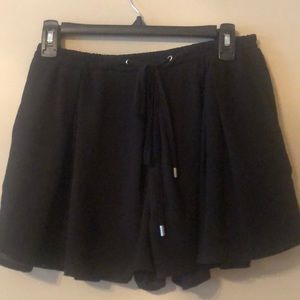 Black Flowy Shorts